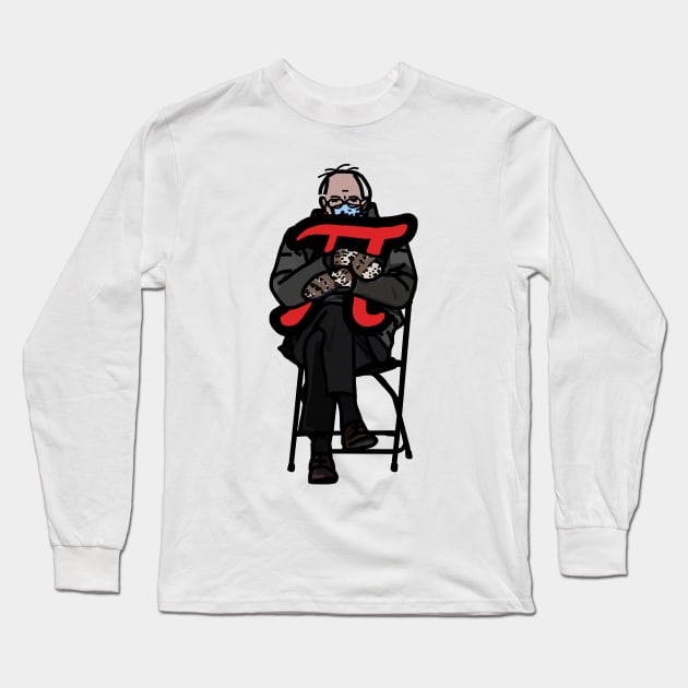 Pi Day with Bernie Sanders Memes Long Sleeve T-Shirt by ellenhenryart